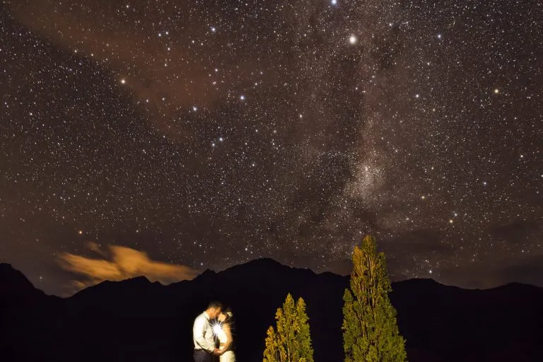 Home 8 Astro and milky way wedding photography at Glendhu Station in Wanaka by Queenstown Wedding Photographer Binh Trinh
